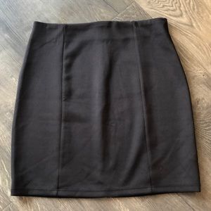 Black mini skirt